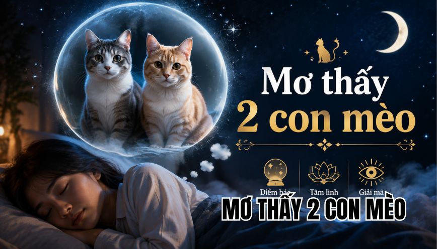 Mơ thấy 2 con mèo