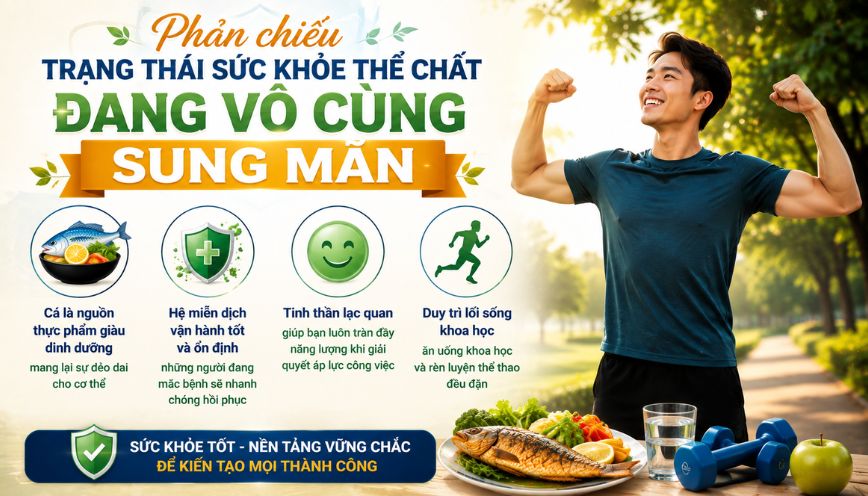 Phản chiếu trạng thái sức khỏe thể chất đang vô cùng sung mãn