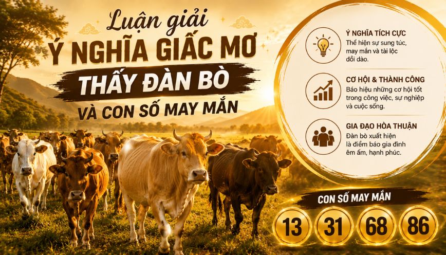 Luận giải ý nghĩa giấc mơ thấy đàn bò và con số may mắn