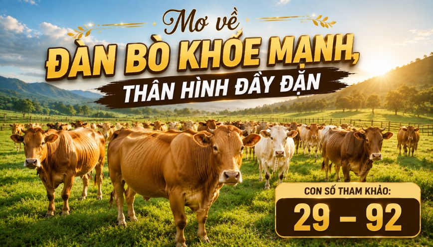 Mơ về đàn bò khỏe mạnh, thân hình đầy đặn