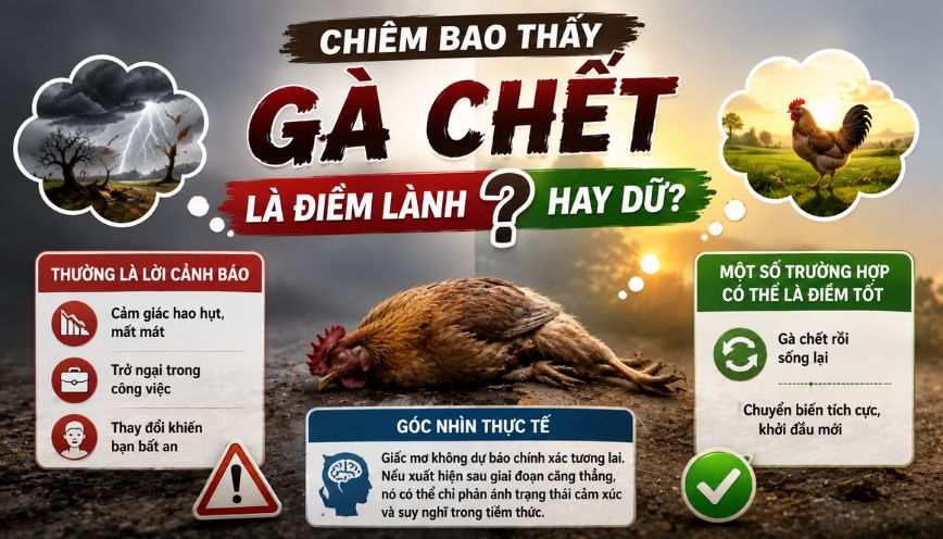 Chiêm bao thấy gà chết là điềm lành hay dữ?