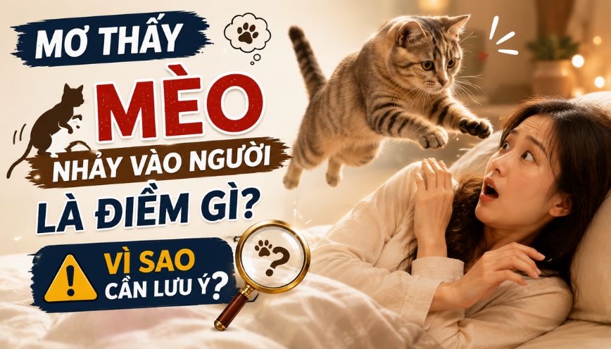 Mơ thấy mèo nhảy vào người là điềm gì? Vì sao cần lưu ý