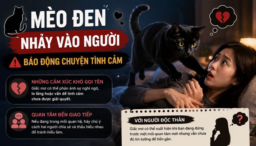 Mèo đen nhảy vào người - báo động chuyện tình cảm