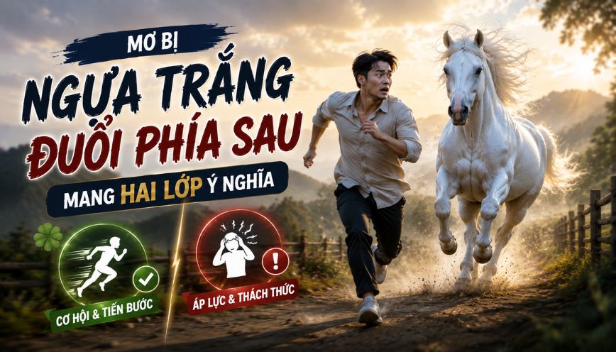 Mơ bị ngựa trắng đuổi phía sau mang hai lớp ý nghĩa